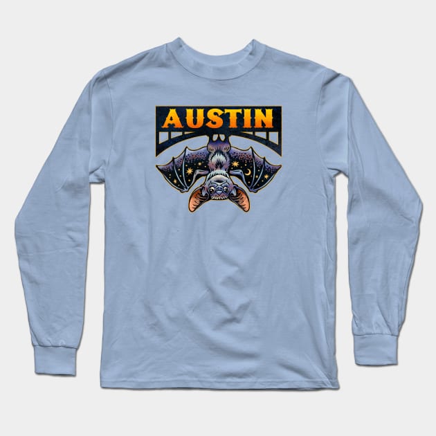 Austin Bat Long Sleeve T-Shirt by ChetArt